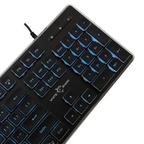 White Shark геймърска клавиатура Gaming Keyboard TACHI - Low-Profile (English US), Black - image 4