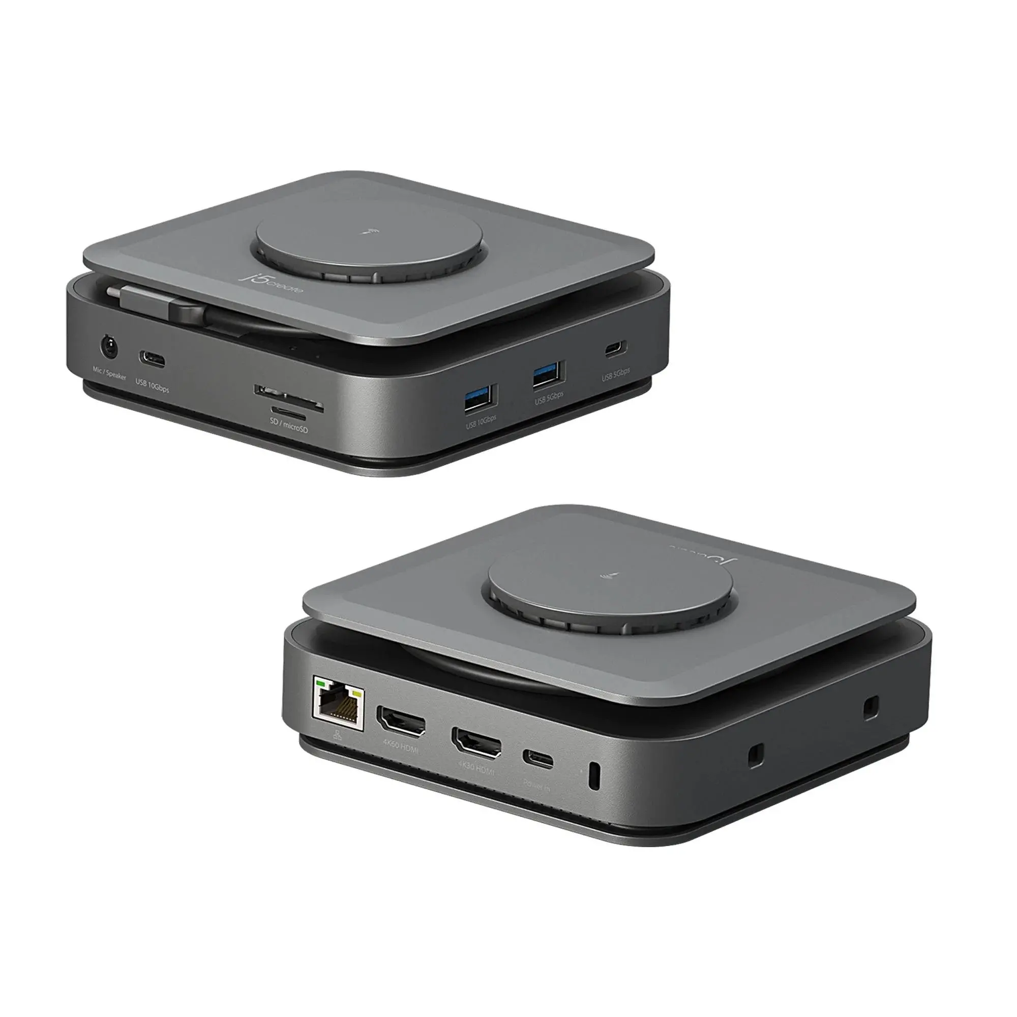 Docking station J5Create JCD3199P, USB-C, 4K HDMI™ cu adaptor de alimentare 140W GaN PD3.1