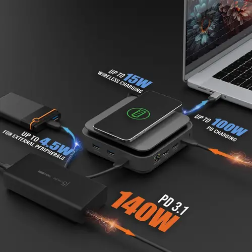 Докинг станция J5Create JCD3199P ,USB-C, l 4K HDMI™ with 140W GaN PD3.1 Power Adapter - image 3