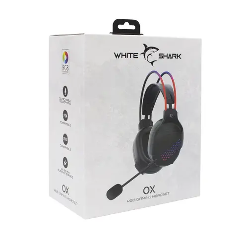 White Shark геймърски слушалки Gaming Headphones OX - 50mm, PS5, PS4, PC, Black - image 8