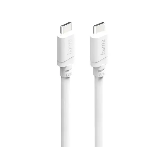 HAMA Кабел USB-C - USB-C, 60W, 2 м, бял - image 1