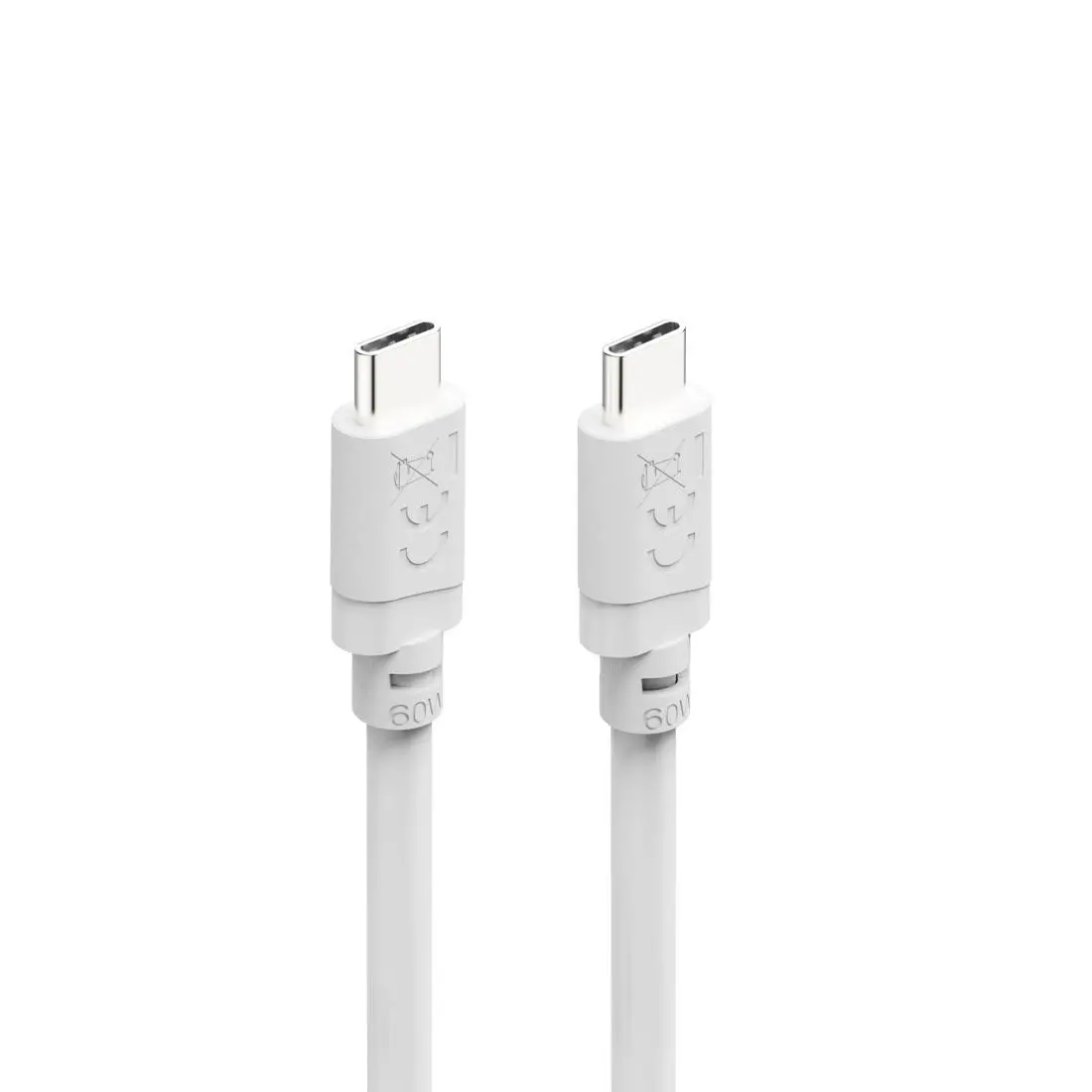 HAMA Καλώδιο USB-C - USB-C, 60W, 2 m, λευκό - image 2