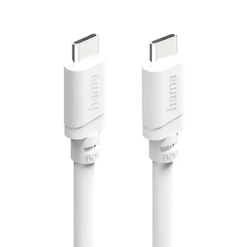 HAMA Кабел USB-C - USB-C, 60W, 2 м, бял - image 6