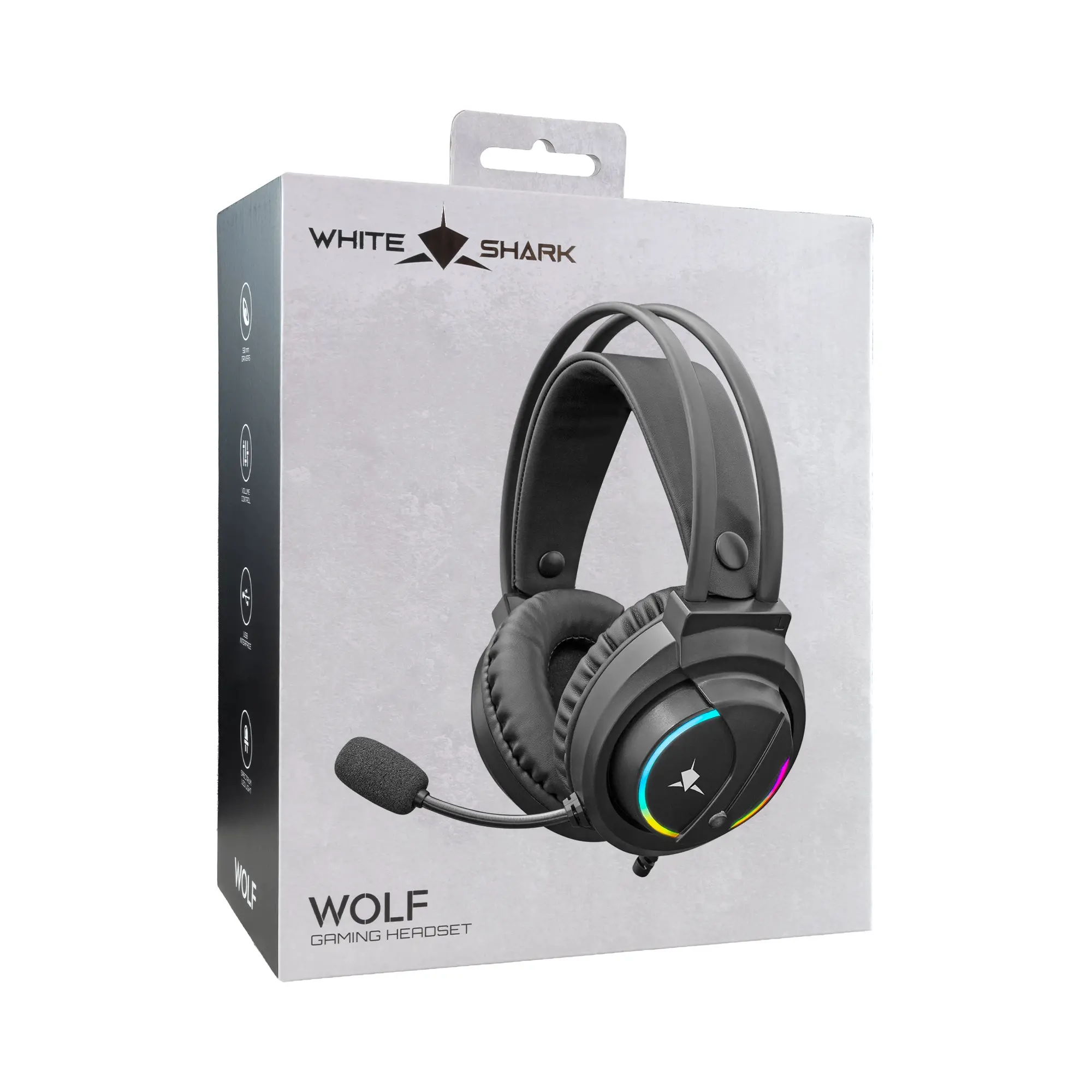 White Shark безжични геймърски слушалки Gaming Headphones WOLF - 50mm, PS4, Black - image 5