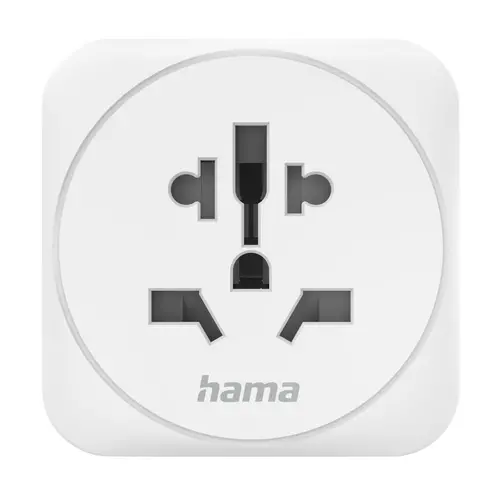 Travel Adapter тип E и F, 3-пинов, универсален, от цял ​​свят към Европа, бял - image 3