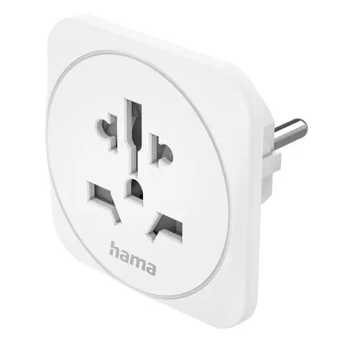 Travel Adapter тип E и F, 3-пинов, универсален, от цял ​​свят към Европа, бял - image 7