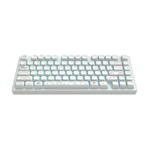 Геймърскa безжична клавиатура Dark Project ALU81A Terra Nova R2 White RGB - image 1