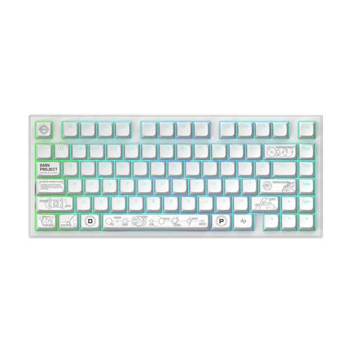 Ασύρματο gaming πληκτρολόγιο Dark Project ALU81A Terra Nova R2 White RGB - 1