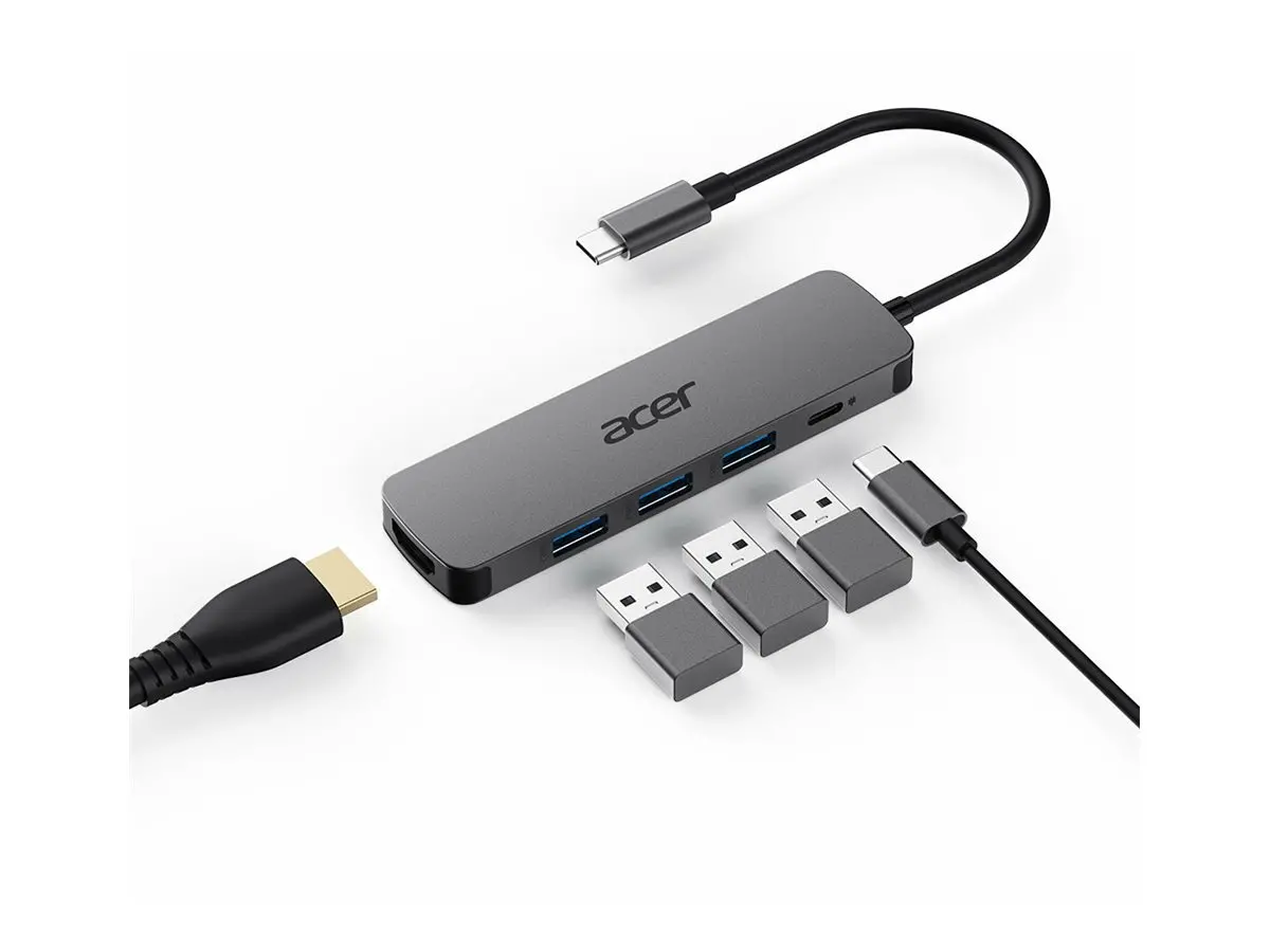 ACER 5in1 TYPE C DONGLE 3x USB 3.0 5Gbps 1x HDMI 4K 1x TYPE C 100W PD - image 2