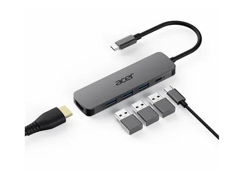 ACER 5in1 TYPE C DONGLE 3x USB 3.0 5Gbps 1x HDMI 4K 1x TYPE C 100W PD - image 2
