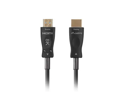 Кабел, Lanberg HDMI M/M v2.1 cable 10m optical black aoc - image 1