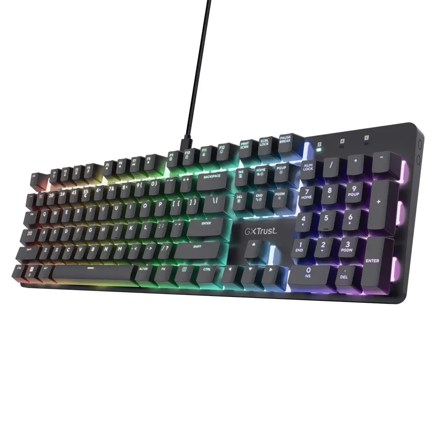 Клавиатура, TRUST GXT 871 Zora Mechanical Gaming Keyboard - Black US