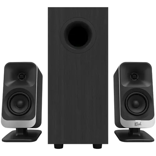 Klipsch ProMedia Lumina 2.1 Gaming Audio System with Subwoofer and LED Lighting Effects Built-in, Black - image 1