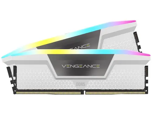 CORSAIR VENGEANCE RGB DDR5 32GB (2 x 16GB) DDR5 6000 CL38-48-48-96 1.35V Intel XMP & AMD EXPO - WHITE - 2