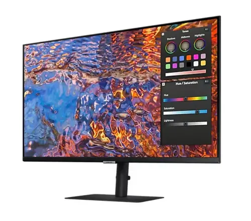 Монитор, Samsung 32B800 32" IPS LED, 60 Hz, 5 ms GTG, 3840x2160, 300 cd/m2, Flicker Free, PBP, PIP, USB-C 90W, 3xUSB 3.0, Display Port 1.4, 2xHDMI 2.2, Black + Logitech MK250 - Graphite - USINTL - image 1