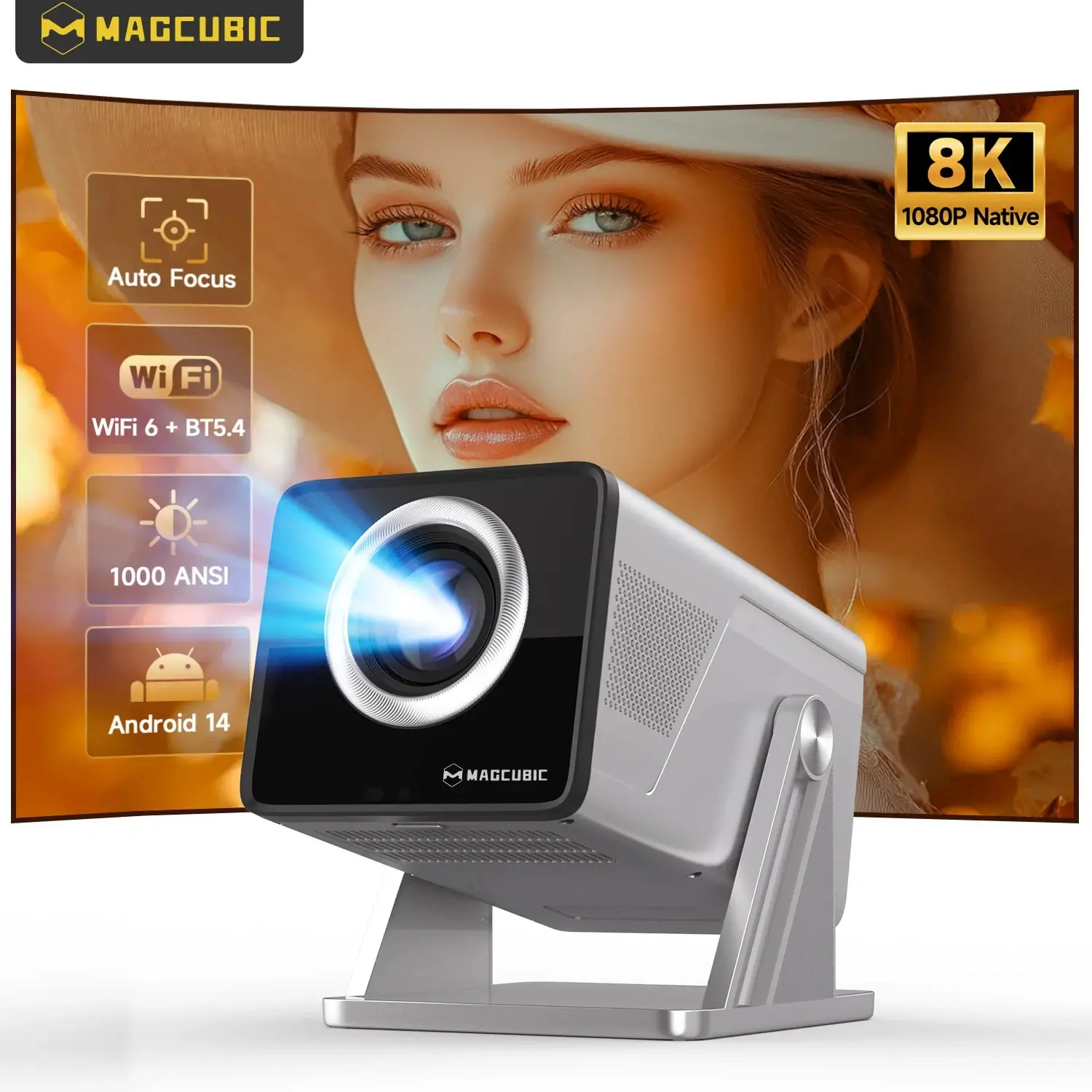 MagCubic мултимедиен проектор Home Multimedia Projector X7 - 4K, Android 14, Wi-Fi, Bluetooth 5.4 - image 12