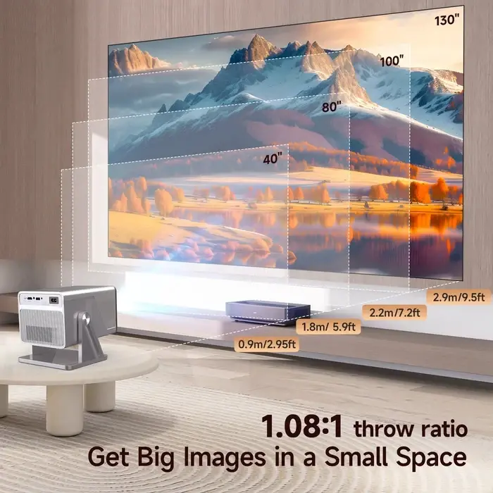 MagCubic мултимедиен проектор Home Multimedia Projector X7 - 4K, Android 14, Wi-Fi, Bluetooth 5.4 - image 6