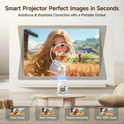 MagCubic преносим мултимедиен проектор Portable Multimedia Projector HY320 Pro - 4K, Android 14, Wi-Fi, Bluetooth 5.4 - image 3
