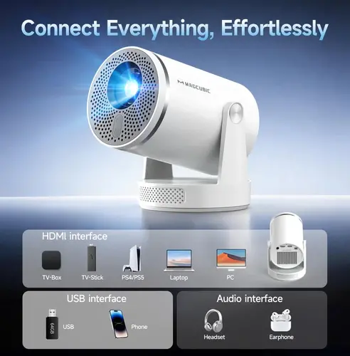 MagCubic преносим мултимедиен проектор Portable Multimedia Projector HY320 Pro - 4K, Android 14, Wi-Fi, Bluetooth 5.4 - image 5