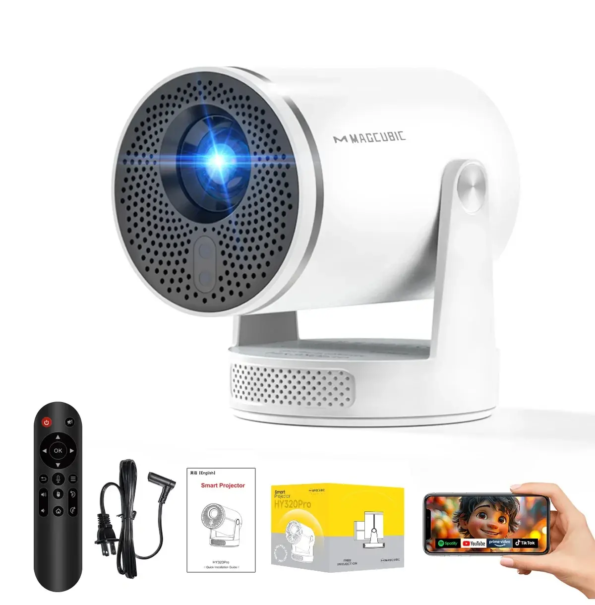 MagCubic преносим мултимедиен проектор Portable Multimedia Projector HY320 Pro - 4K, Android 14, Wi-Fi, Bluetooth 5.4 - image 9