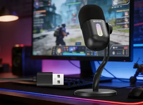 Marvo Геймърски микрофон Gaming USB Microphone - Blast 50 MIC-08 Black - USB, RGB - image 11