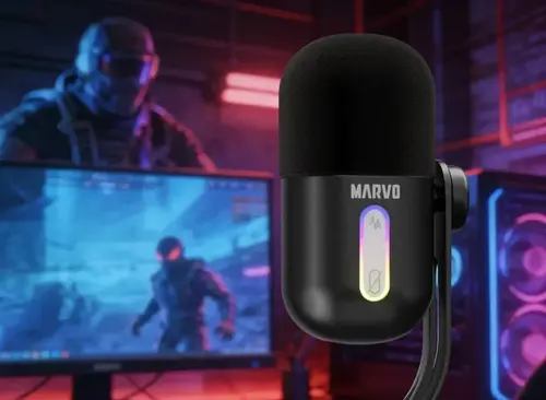 Marvo Геймърски микрофон Gaming USB Microphone - Blast 50 MIC-08 Black - USB, RGB - image 12