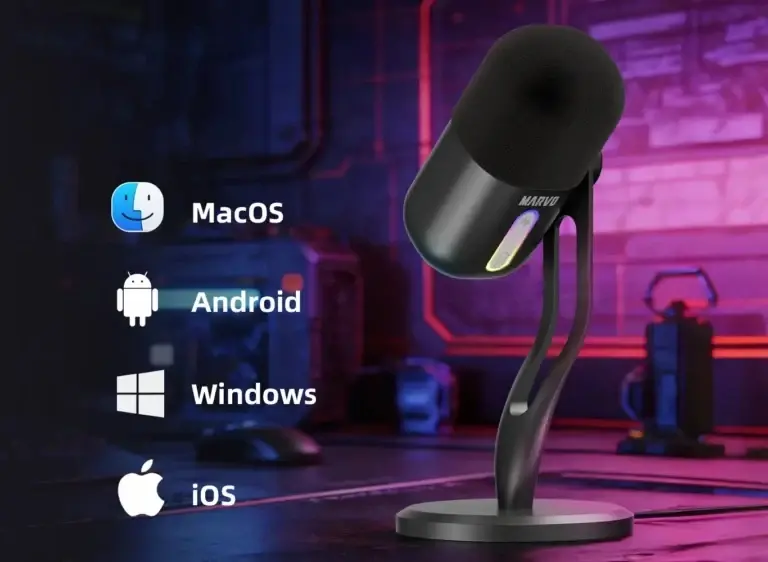 Marvo Геймърски микрофон Gaming USB Microphone - Blast 50 MIC-08 Black - USB, RGB - image 14