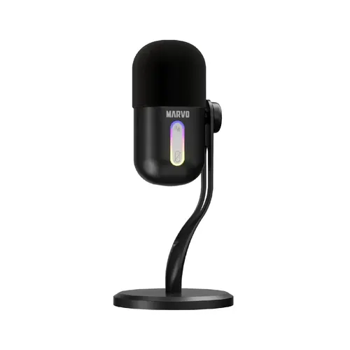 Marvo Геймърски микрофон Gaming USB Microphone - Blast 50 MIC-08 Black - USB, RGB - image 1