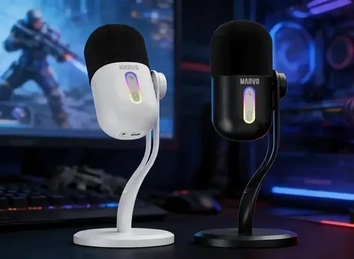 Marvo Геймърски микрофон Gaming USB Microphone - Blast 50 MIC-08 Black - USB, RGB - image 9