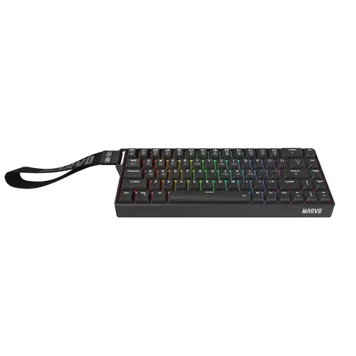 Marvo безжична механична геймърска клавиатура Wireless Gaming Mechanical keyboard Saber 65W KG965W - 1K, Banana Crystal [Linear], (English US) - 3