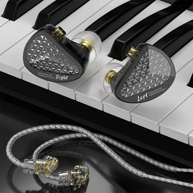 KZ професионални слушалки Hi-Fi In-Ear-Monitors - AS16 PRO - Mic, Black - image 2