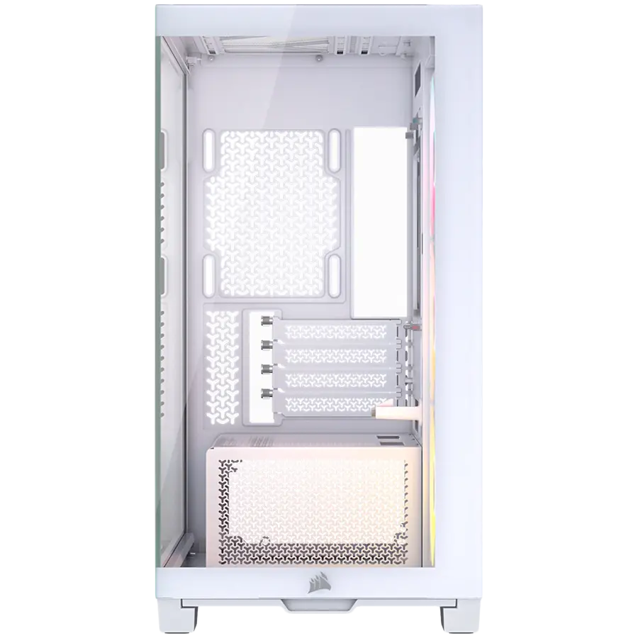 Corsair 2800X RS-R ARGB Panoramic Glass Micro-ATX Case, White - image 1