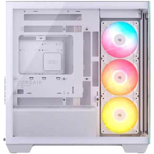 Corsair 2800X RS-R ARGB Panoramic Glass Micro-ATX Case, White - image 2