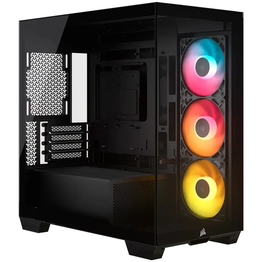 Corsair 2800X RS-R ARGB Panoramic Glass Micro-ATX Case, Black
