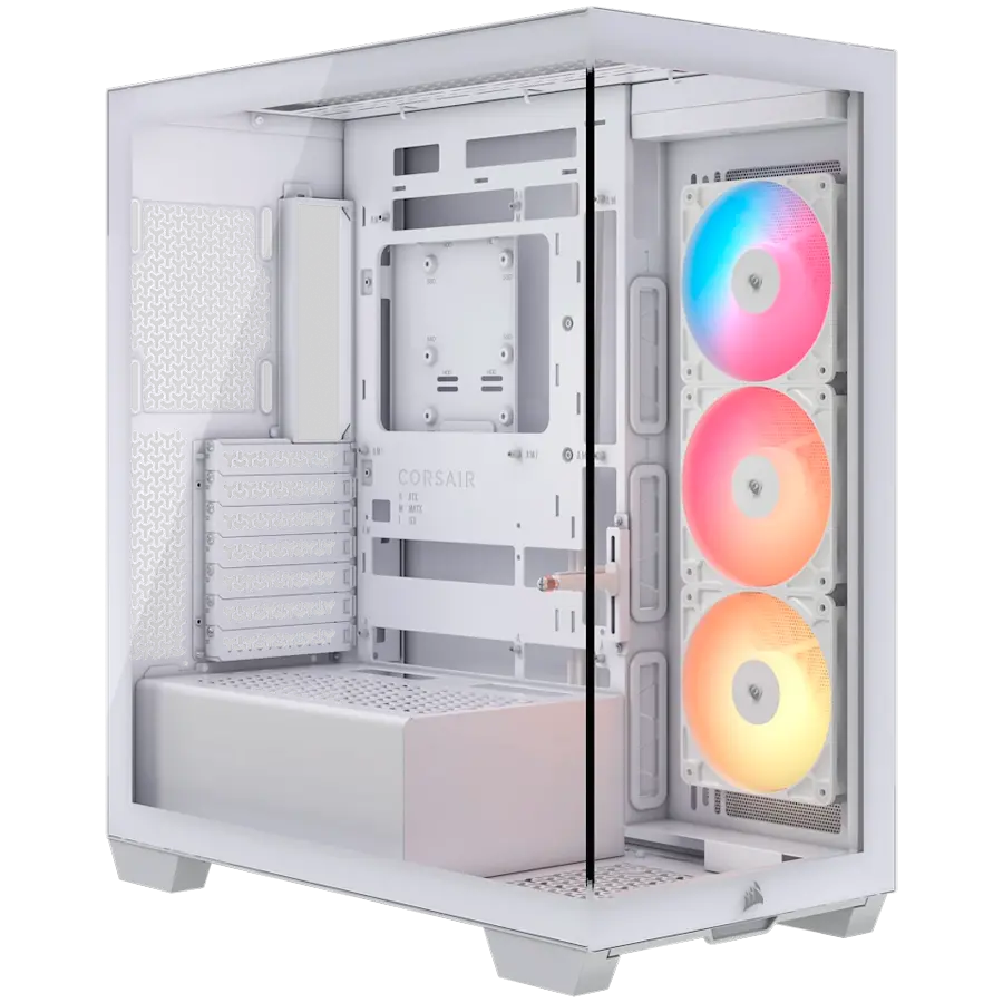 CORSAIR 3500X RSR ARGB Tempered Glass Mid-Tower, White