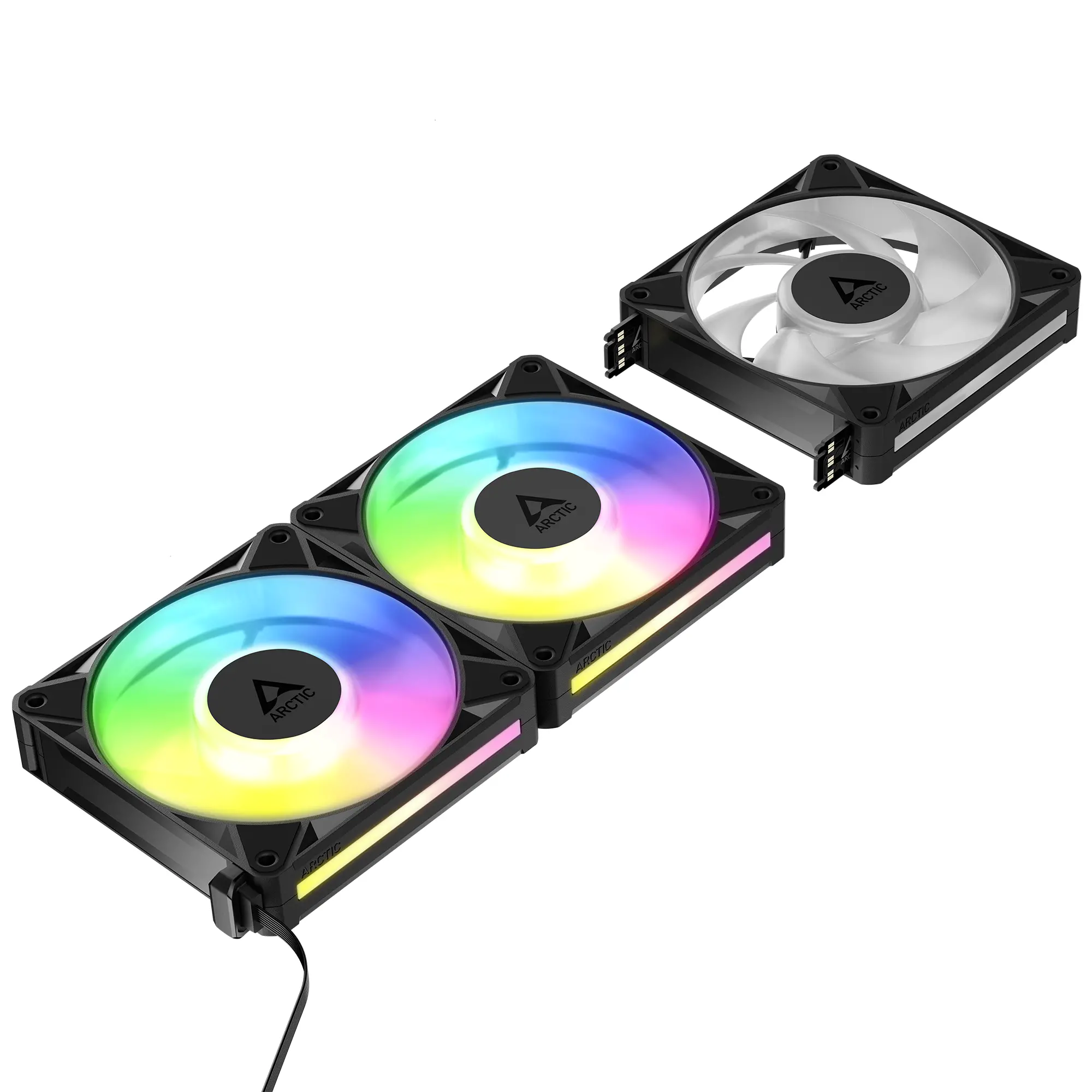 Комплект вентилатори ARCTIC BioniX P12 A-RGB PWM 120mm Daisy Chain - Черен - image 1