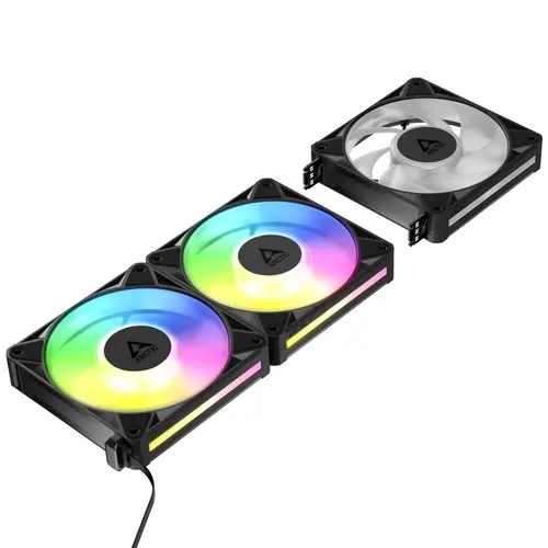 Комплект вентилатори ARCTIC BioniX P12 A-RGB PWM 120mm Daisy Chain - Черен - 2
