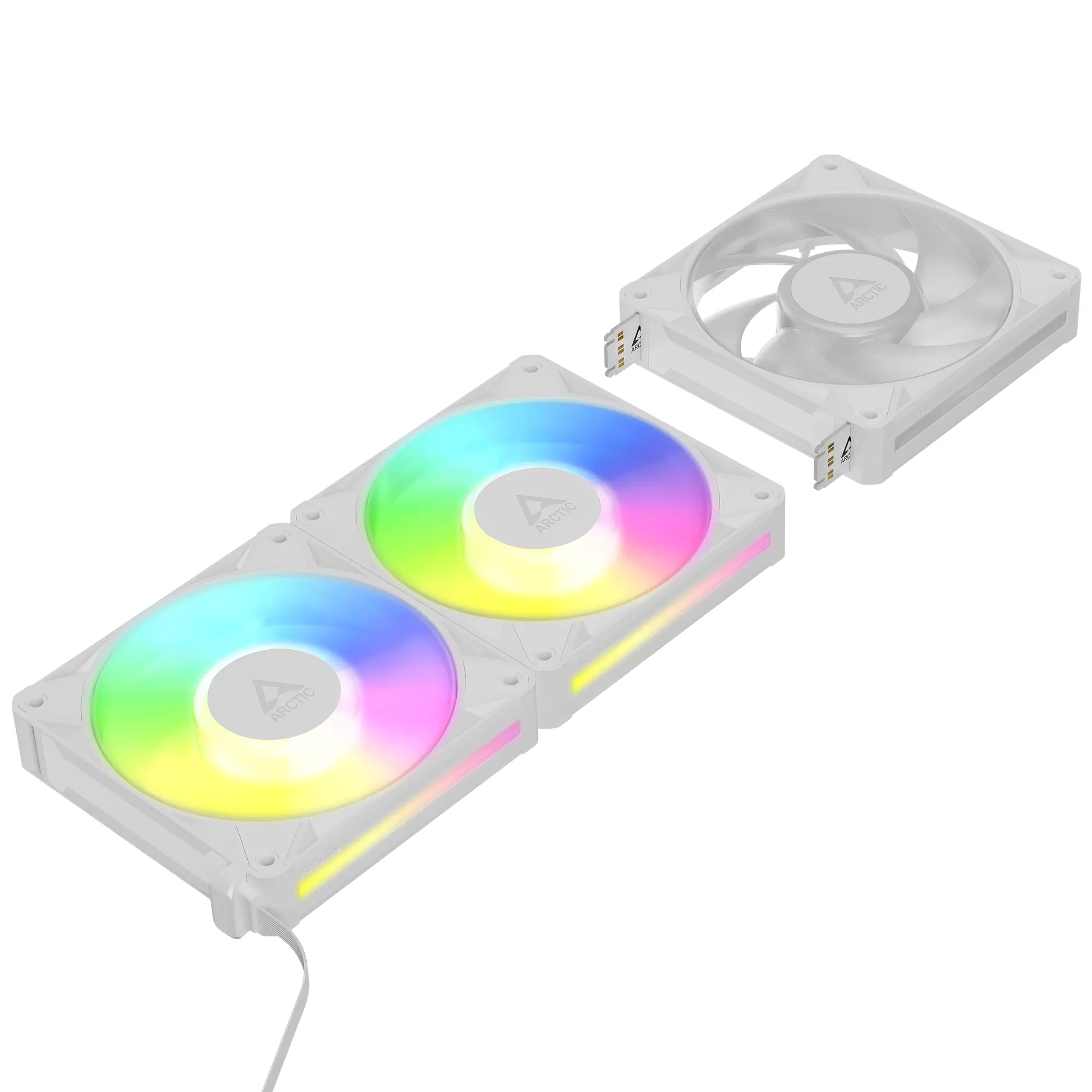 Комплект вентилатори ARCTIC BioniX P12 A-RGB PWM 120mm Daisy Chain - Бял - image 1