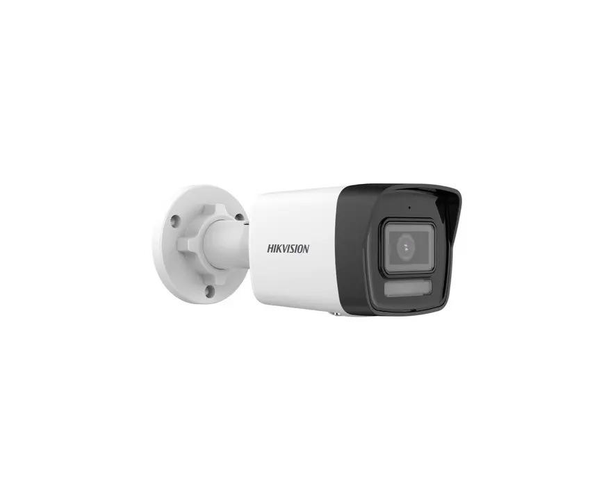 Камера, HikVision 4 MP Smart Hybrid Light Fixed Bullet Network Camera, 4 mm, F1.6, IR, White Light up to 30m, H.265+, IP67, built-in microphone, 12Vdc/PoE 6.5W - image 1