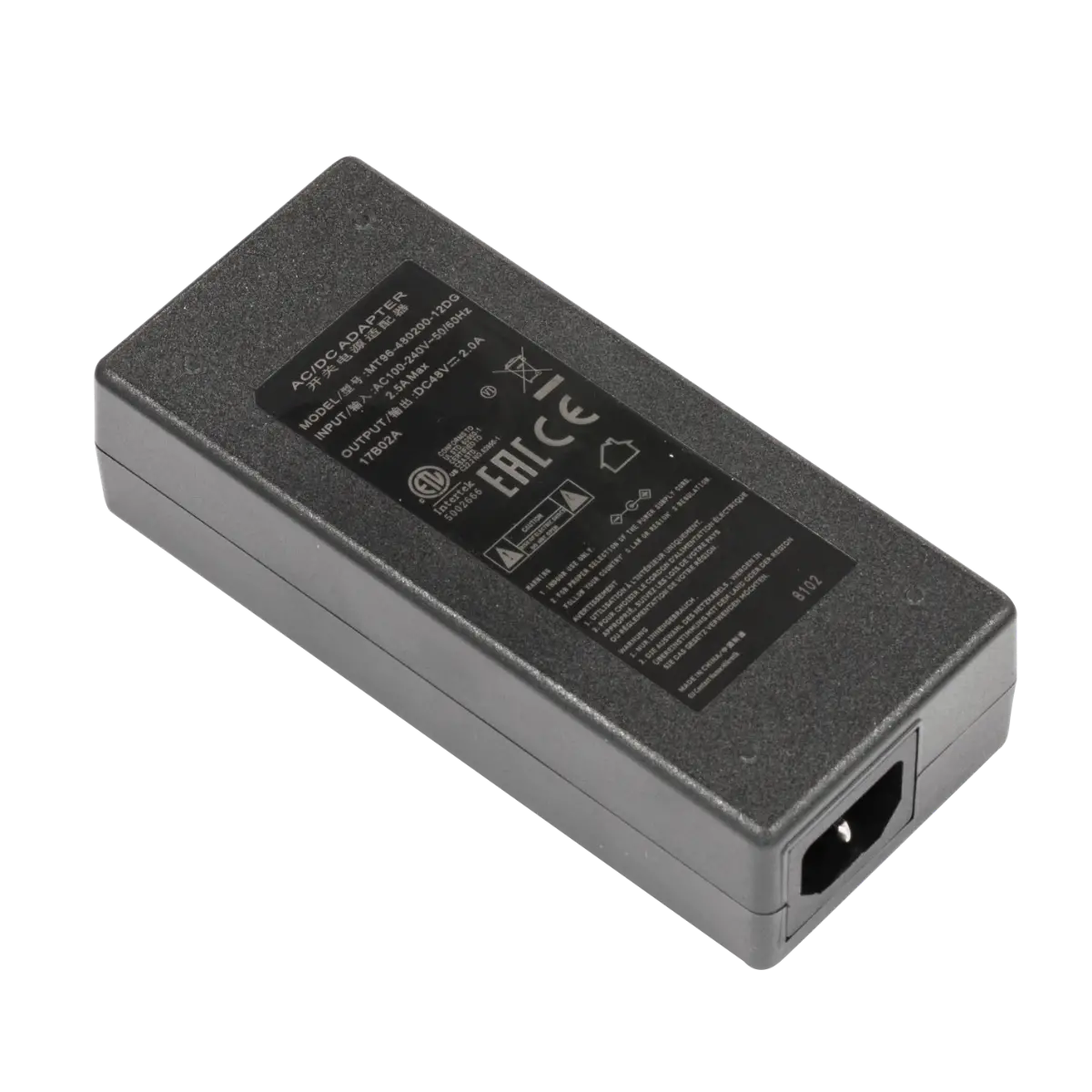 Захранващ адаптер MikroTik 48V2A96W, 48V, 1.46A, 70W