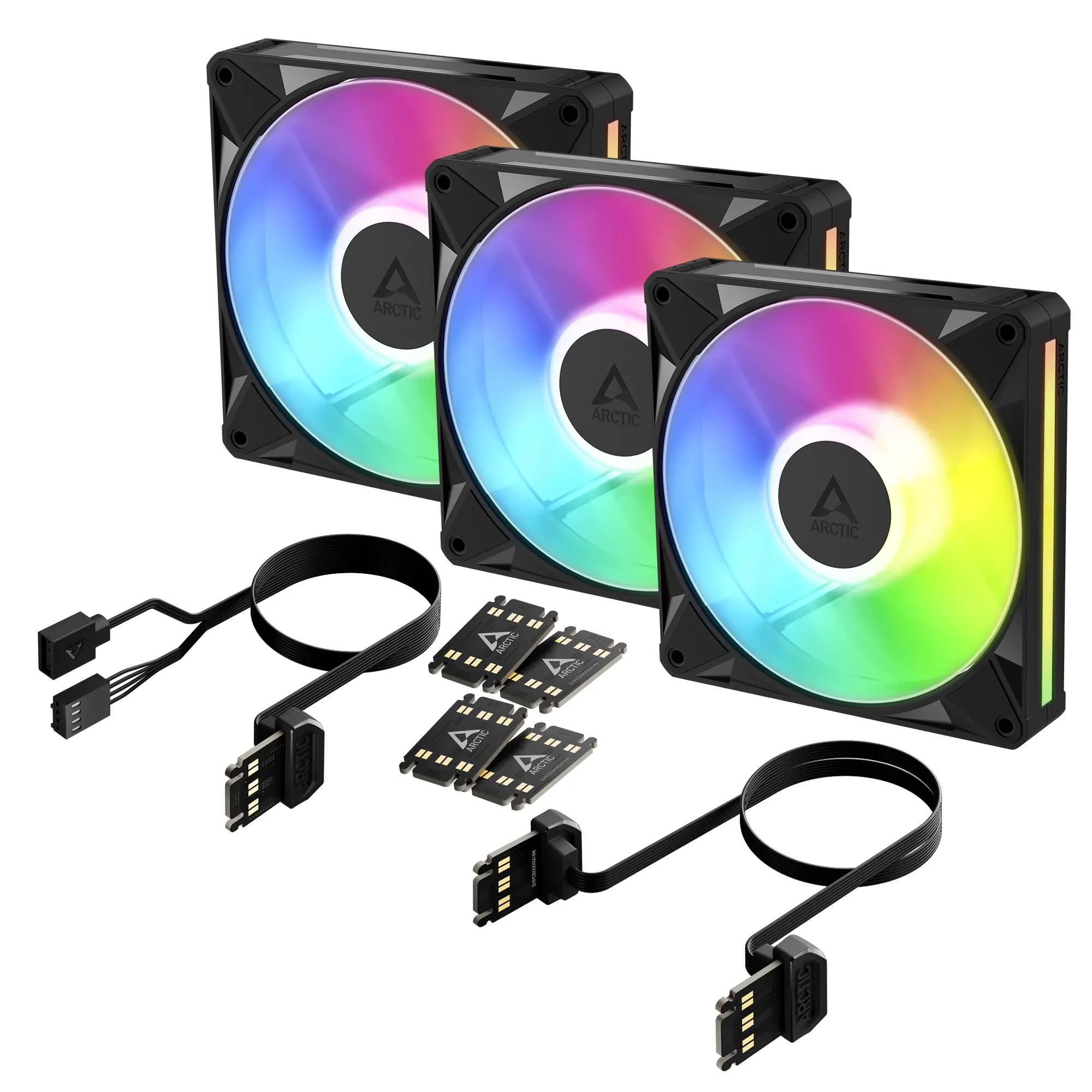 Комплект вентилатори ARCTIC BioniX P14 A-RGB PWM 140mm Daisy Chain - Черен - image 1