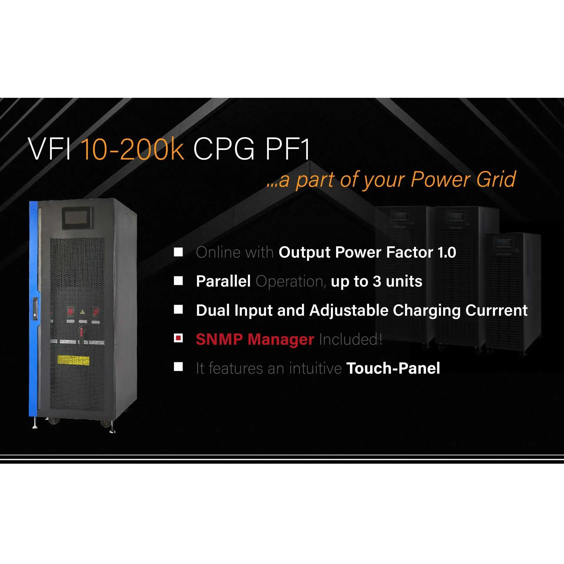 UPS POWERWALKER VFI 20K CPG PF1 3/3 BI (с включена SNMP карта) - image 1