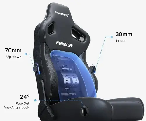 Anda Seat геймърски стол Gaming Chair Kaiser 4 V2 - Fabric Dark Grey - 12