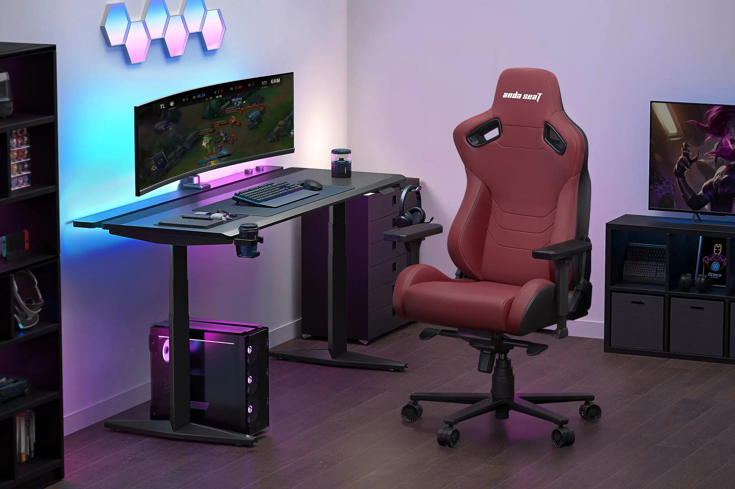 Anda Seat геймърски стол Gaming Chair Kaiser 2 Pro - Lether Black - image 19