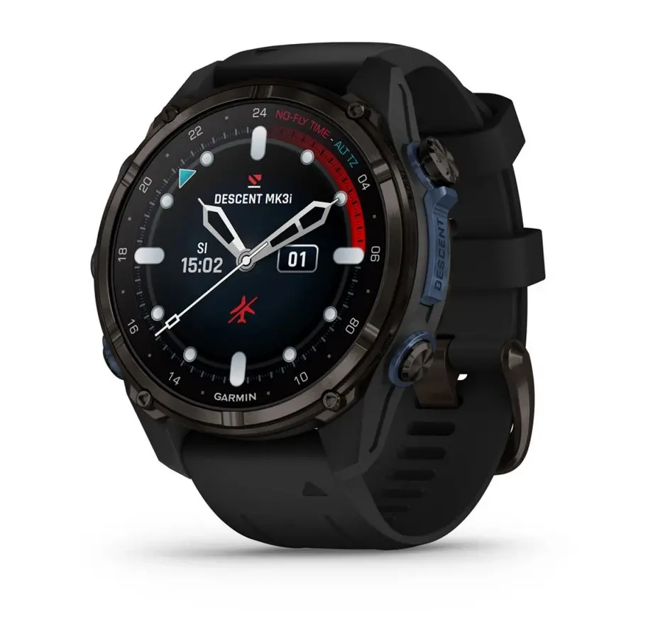 Garmin Descent™ Mk3i - 43мм - Descent™ Mk3i – 43 мм|Carbon grey DLC титан с черна силиконова каишка 010-02753-16