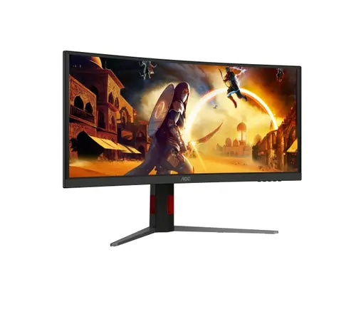 Монитор, AOC CU34G4ZCA, 34" Curved 1500R, Fast VA, WLED, 3440x1440@250Hz, 1ms GtG, 0.3ms MPRT, 450cd m/2, 3000:1, Adaptive Sync, FlickerFree, Low Blue Light, Tilt, Height Adjust, Swivel, 2xHDMI, DP, USB hub - image 3