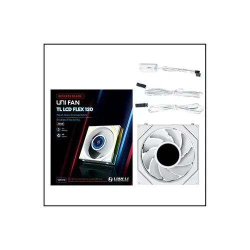 Lian Li вентилатор Fan 120mm - UNI FAN TL LCD FLEX - White, Reverse - 6