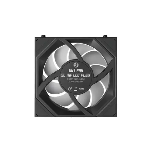 Lian Li вентилатор Fan 120mm - SL-INF LCD FLEX - Black, Reverse - 6