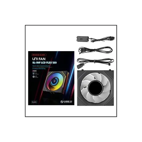 Lian Li вентилатор Fan 120mm - SL-INF LCD FLEX - Black, Reverse - 7