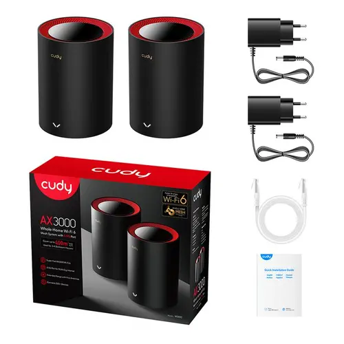 Безжична MESH система Cudy M3000, 2 броя, AX3000 Dual Band, 2.4/5 GHz, 574 - 2402 Mbps - image 3
